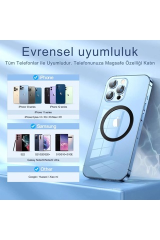 Polham 0.4mm 10 Adet Set Ultra İnce Yapışkanlı Mıknatıslı Metal Halka, 3m Hafif Tüm Telefonlara Uyumlu