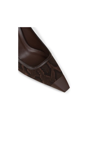 Deery Kadın Kahverengi Yılan Desenli Stiletto - V0130zkhvm01 Kahverengi