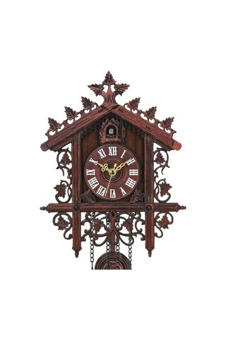 Didadodo Adet Retro Ahşap Guguklu Duvar Saati, Asılı El Sanatları Oturma Odası/ev/kafe Dekor, Şık Salıncaksalıncak Desenli Renkli