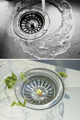 Çöpmak Lavabo Süzgeci Lavabo Gider Süzgeci Mutfak Lavabo Evye Süzgeci Gümüş