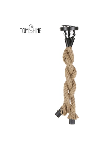 Yaozixa "3'lü Kenevir Askılı Vintage Avize - Restoran, Kafe Ve Ev Dekoru İçin Endüstriyel Tarz" Çok Renkli