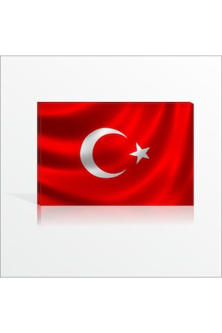 Ofis Okul Karakol Duvarı için 60X90Cm Türk Bayrağı Kanvas Tablo