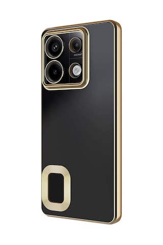 Ekılıf - Xiaomi Redmi Note 13 Pro 5g Uyumlu Kılıf Kamera Korumalı Logo Gösteren Omega Kapak - Gold