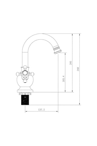 Orka - Truva Lavabo Bataryası Krom - Tr1551 Krom