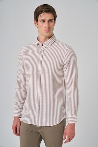 Morven Erkek Vizon Slim Fit Düğmeli Yaka Gömlek 25ms004012405 Vizon Vizon