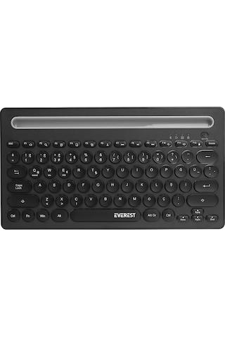 Everest KB-BT84 Bluetooth Ultra İnce + Şarjlı Q Mac/Win/Android/Uyumlu iOS Kablosuz Klavye