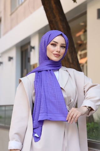 Sahtan Kibrit Desen Pamuk Jakar Şal Mor