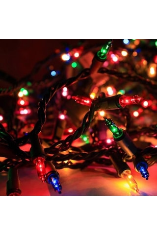 Renkli Yılbaşı Çam Ağacı Süsleme Işığı 10 Metre Led Lambaları