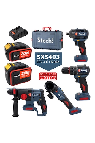 Stechend SXS403 (SX22 + SX35 + SX44 + SX52+ 4Ah + 6Ah) Akülü Set