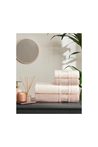 Özdilek Best Hamam Seti, Banyo Havlu Takımı-camellia Bej Krem Bej - Krem