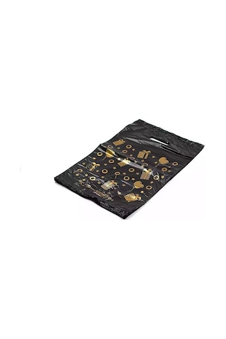Arma Baskılı Mini Blok Poşet Torba No: 0 Siyah 100'lü 20 x 30 CM