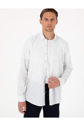 Pierre Cardin Erkek Mavi Gömlek Desenli 50307171-vr036 Mavi