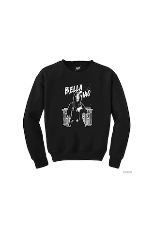 La Casa De Papel Bella Siyah Sweatshirt Siyah