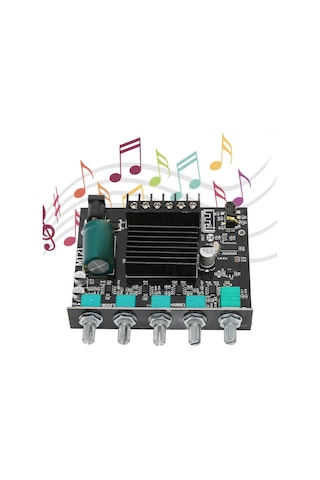 Konesam 2.1 Kanal Bluetooth 5.0 Güçlü Amfi Kartı, 50w+50w+100w Çıkış, Aux Girişi, Tekerlekli Regülasyon, Ters Bağlantı Ve Aşırı Isı Koruması, 4-8ω Hoparlör Uyumlu