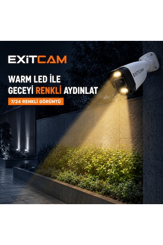 Exitcam 14 Kameralı Full Hd Sesli Ahd Güvenlik Seti 320 Gb Hdd, 240 Metre Kablo, Renkli Gece Görüşü