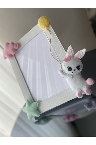 Çocuk Odası Çerçeve Tavşan Pembe Mint