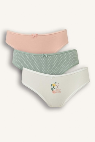 Defacto 3'lü Brief Külot Fall İn Love D6395ax25augn1109 Yeşil