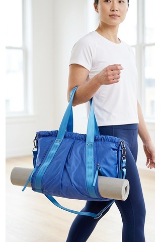 Ful - Yoga - Pilates Mavi Gündelik Laptop Omuz Tote Mat Çantası