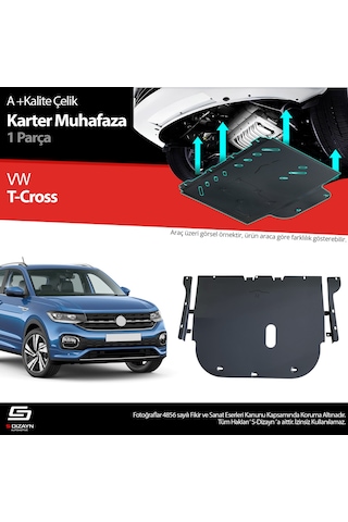 S-dizayn Vw T-cross Çelik Karter Muhafaza Koruma 2019 Üzeri A+ Kalite