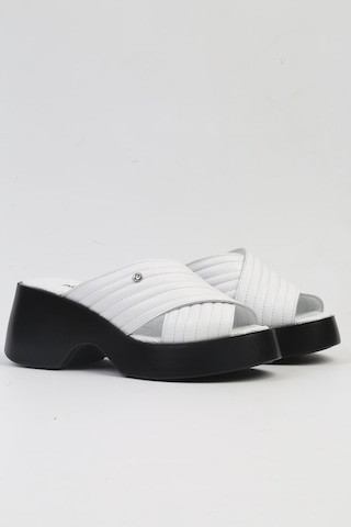 Pierre Cardin Pc-7194- 3968 Beyaz-kadın Platform Terlik Beyaz