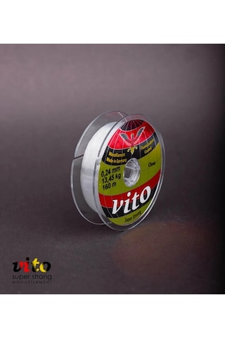 Vito Süper Strong Monoflament Şeffaf Misina 160 Metre 0,24mm - Standart