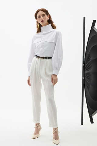 Rebellion Hepburn White Pants Beyaz