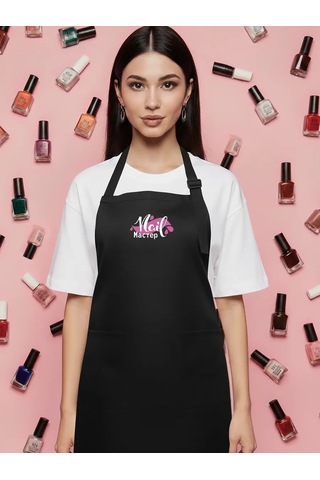 Vau Fartuk Manikür Ustası Önlüğü 170253740 Siyah
