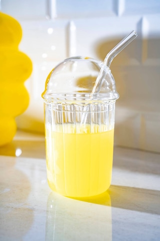 Lumis Pipetli Cam Bardak - 400 Ml Şeffaf