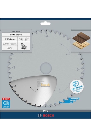 Bosch Pro 254x30 Mm 48 Diş Akülü Ahşap Daire Testere 2608842239