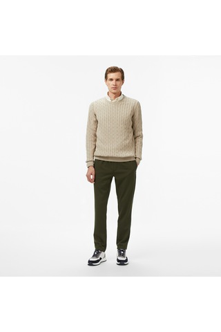 Nautica Erkek Bej Classic Fit Kazak Desenli S57226t Bej