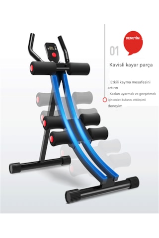 R-mek1 Karın Egzersiz Aleti Ekipmanları Spor Ev Karın Abs Egzersiz Makinesi Egzersiz Mekik Aleti Lcd Ekranlı