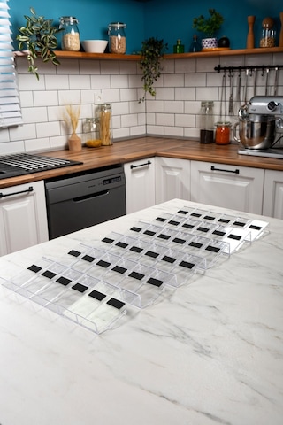 Mienda Home 36 Parça Baharatlık Şeffaf-lego Stand Çok Amaçlı Düzenleyici-mhydklego36-organizer Şeffaf