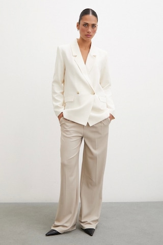 Never More Çift Düğmeli Blazer Ceket Ekru