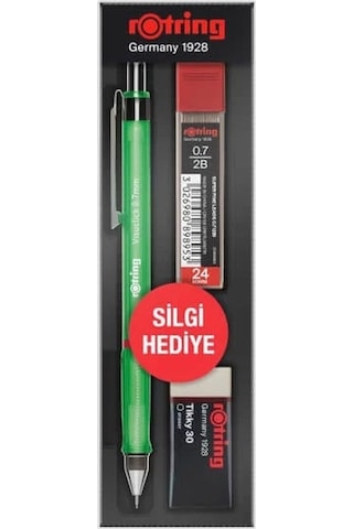 Rotring Visuclick 0.7 Uçlu Kalem Seti Uç ve Silgi Yeşil N11.2079