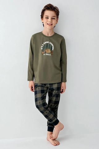 Arnetta Erkek Çocuk Haki Pijama Takımı 3500-2 Haki