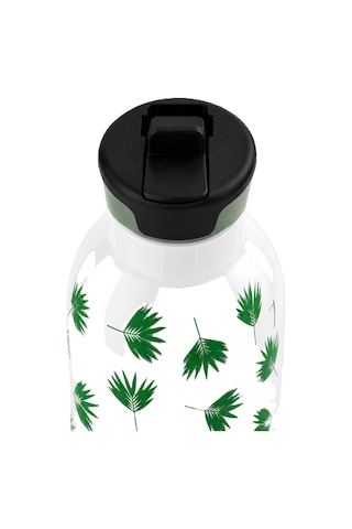 Mamawata Palm Pipetli Çocuk Termos Matara 470 Ml Paslanmaz Çelik Sızdırmaz Yalıtımlı Suluk Beyaz