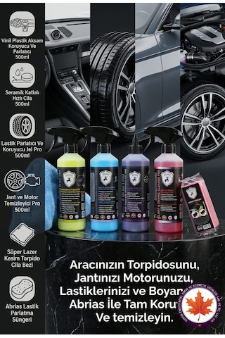 Abrias Profesyonel Oto Bakım Seti 6 Lı