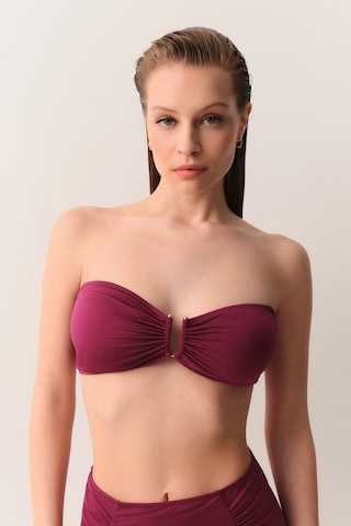Suwen Metal Aksesuarlı Straplez Bikini Üst Sbn26540c1283 Bordo