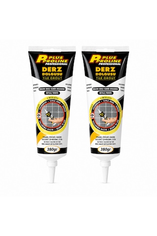 Plus Proline Derzmatik Silikonlu Hazır Derz Dolgusu Beyaz 380 Gr X 2 Adet 2 Li Set 380gr+380gr