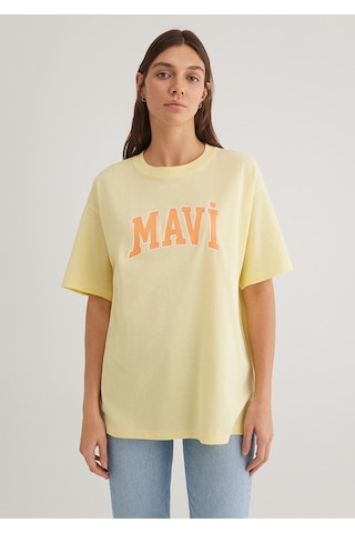 Mavi - Mavi Logo Baskılı Sarı Tişört 1600843-71315 Sarı