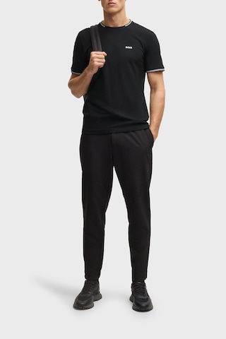 Boss Streç Pamuklu Regular Fit Bisiklet Yaka T Shirt Erkek T Shirt 50521245 001 Siyah