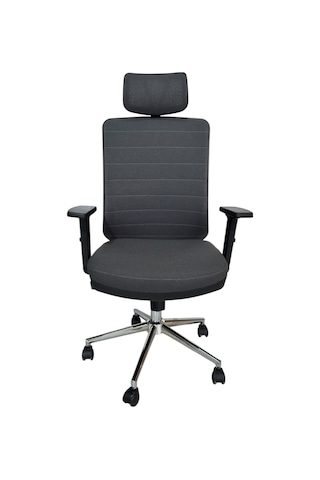Kaya Ofis Onix Pro Müdür Koltuğu Kumaş Sırtlı Premium Yönetici Koltuğu Gri