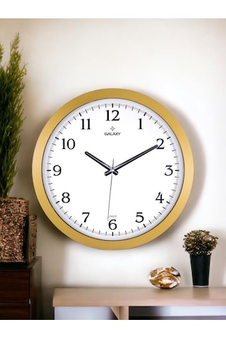 Galaxy 1964-k Serisi Lüx Premium Klasik Ofis Ve Duvar Saati 35 Cm Gold Altın