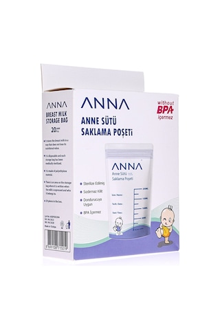 Anna Anne Sütü Saklama Poşeti 20'li ANA-230803