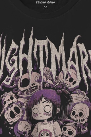 Nightmare Club Korku Kulübü Baskılı Tişört Unisex T-shirt 001