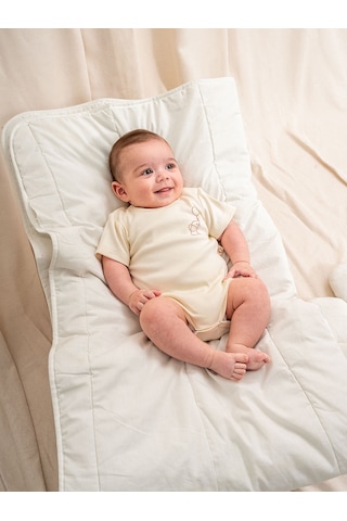 Kidaxi Kd43308.Nakışlı Erkek Çıtçıtlı Body 0-1/1-3/3-6/6-9ay Ekru