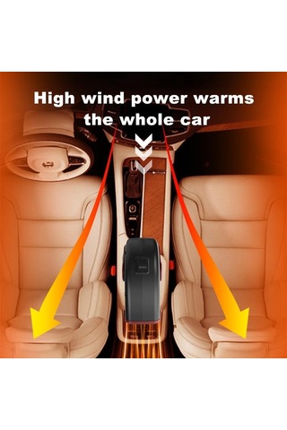 Seametal 12v 120w Oto Kaloriferi Taşınabilir Elektrikli Isıtma Fanı Otomatik Ön Cam Kurutma Makinesi Buğu Çözme Buğu Çözücü Buz Çözücü Siyah & Kırmızı