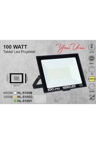 100 WATT BEYAZ LED PROJEKTÖR HERO 100 WATT BEYAZ LED PROJEKTÖR HERO