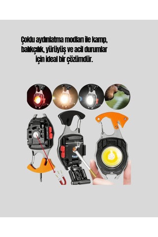 Mini Led Anahtarlık Fener Usb Şarjlı Xuczçokişlevlıışık-4