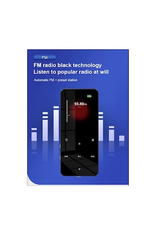 8gb Hafızalı Mp3-mp4 Player Müzik Çalar Fm Radyo Bluetooth Kulaklık Ve Hoparlör İle Kullanabilme
